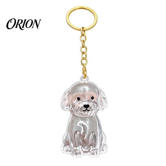 Pet Loss Sympathy Gift Hair Memorial Keychain, Dog Keepsake Holder, Transparent Jewelry Bottle Pendant, Portable Commemorative Charm for Keys