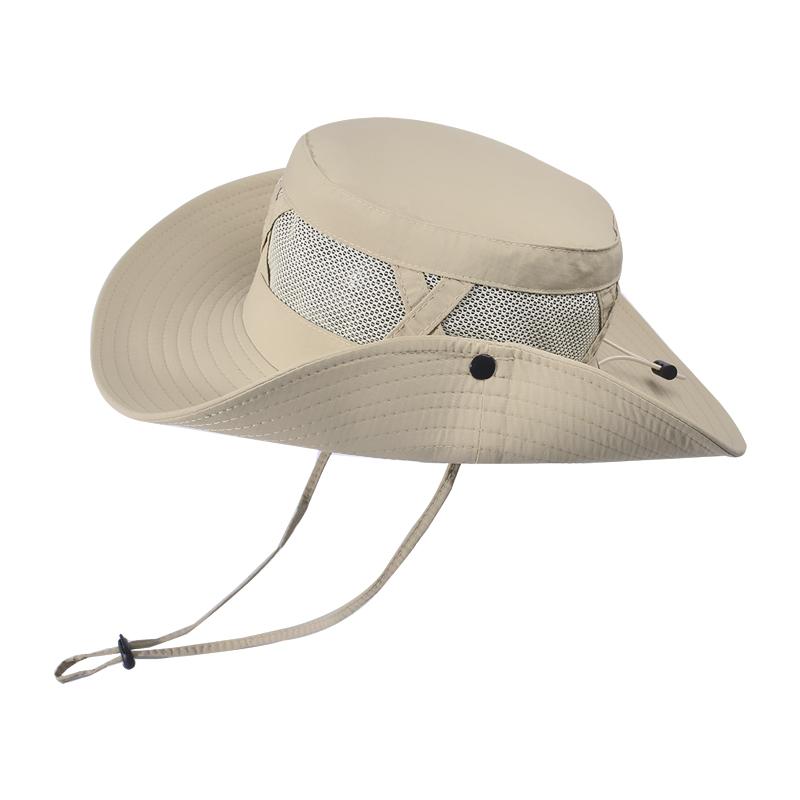 9245Summer large brim breathable shade fisherman hat Men's spring and autumn sun hat outdoor hiking fishing hat