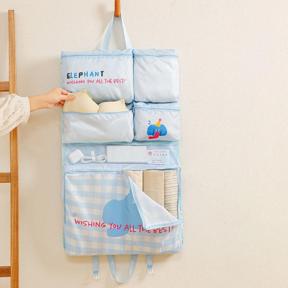 Foldable Clothes Packing Cubes Hangable Luggage Storage Bag Suitcase Organizer  Travel