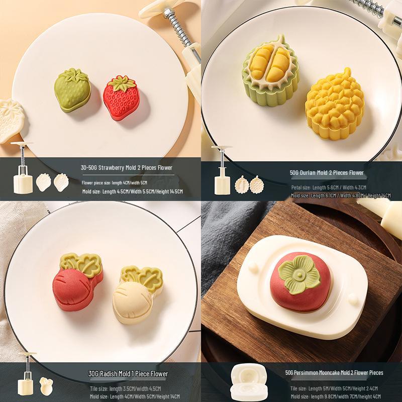 Traditional Cartoon Mooncake Mold, Hand-Press Type for Baking, Available In 50g, 75g, 100g Sizes