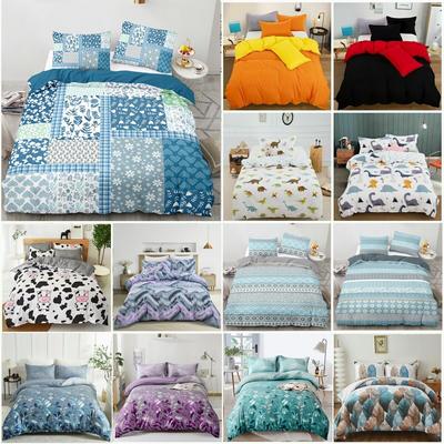 Leaf Dinosaur Soft Quilt Doona Duvet Cover Set Single Double Queen King Bedding
