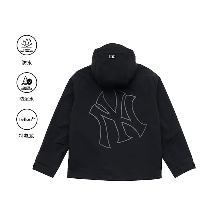 MLB New York Yankees Basic Collection SS26 Windproof Jacket Unisex 3AWJB0361-50BKS