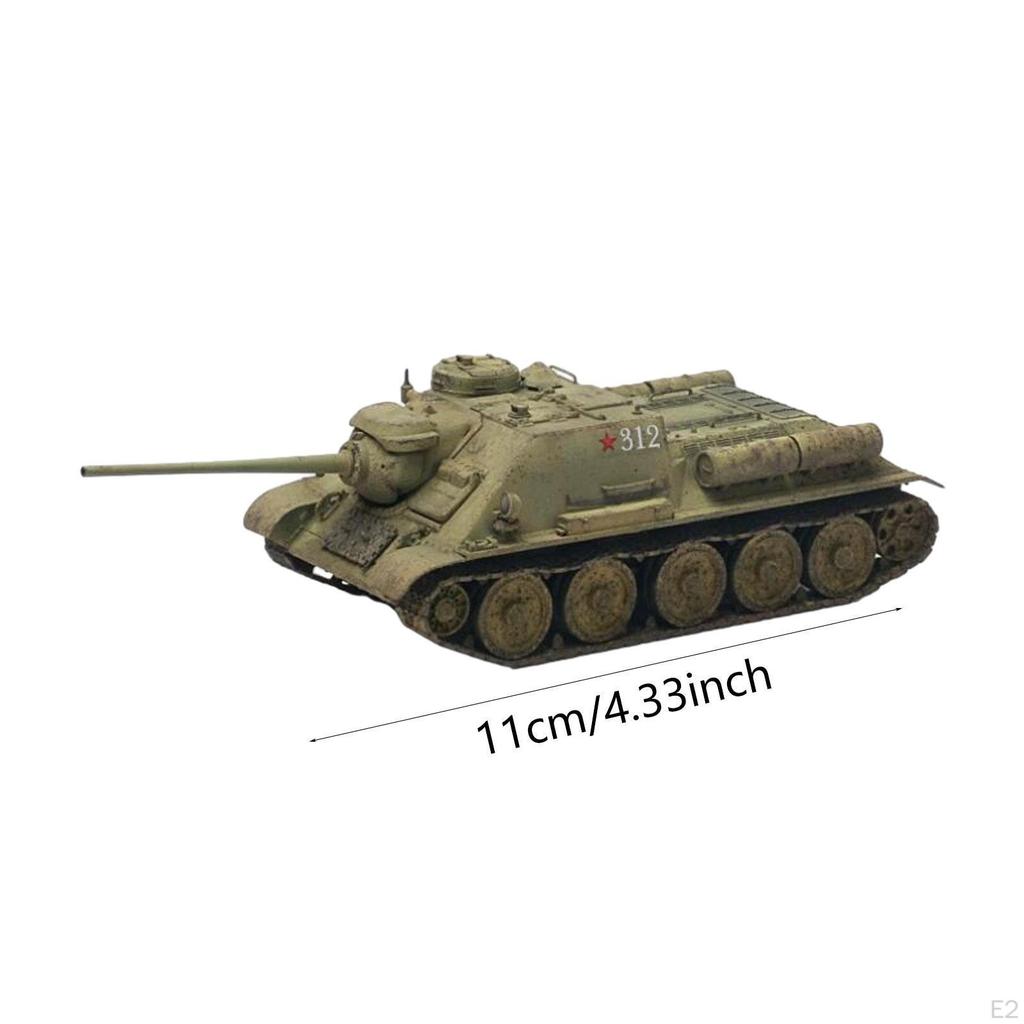 1:72 Russian SU 85M Tank Model Truck 4D Tabletop Decor Collectibles Toy Building