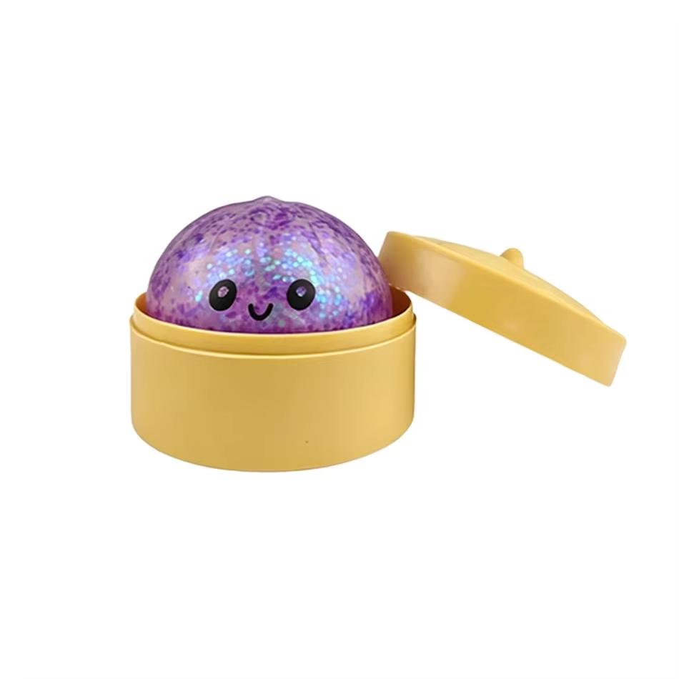 Mini Glitter Dumpling Glitter Dumpling Squishy With Box Dumplings Sensory Squeeze Toy For Stress Relief