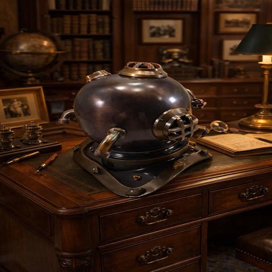 

Brown Antique Mark V Diving Helmet 18 Inch Nautical Decor Home Decor