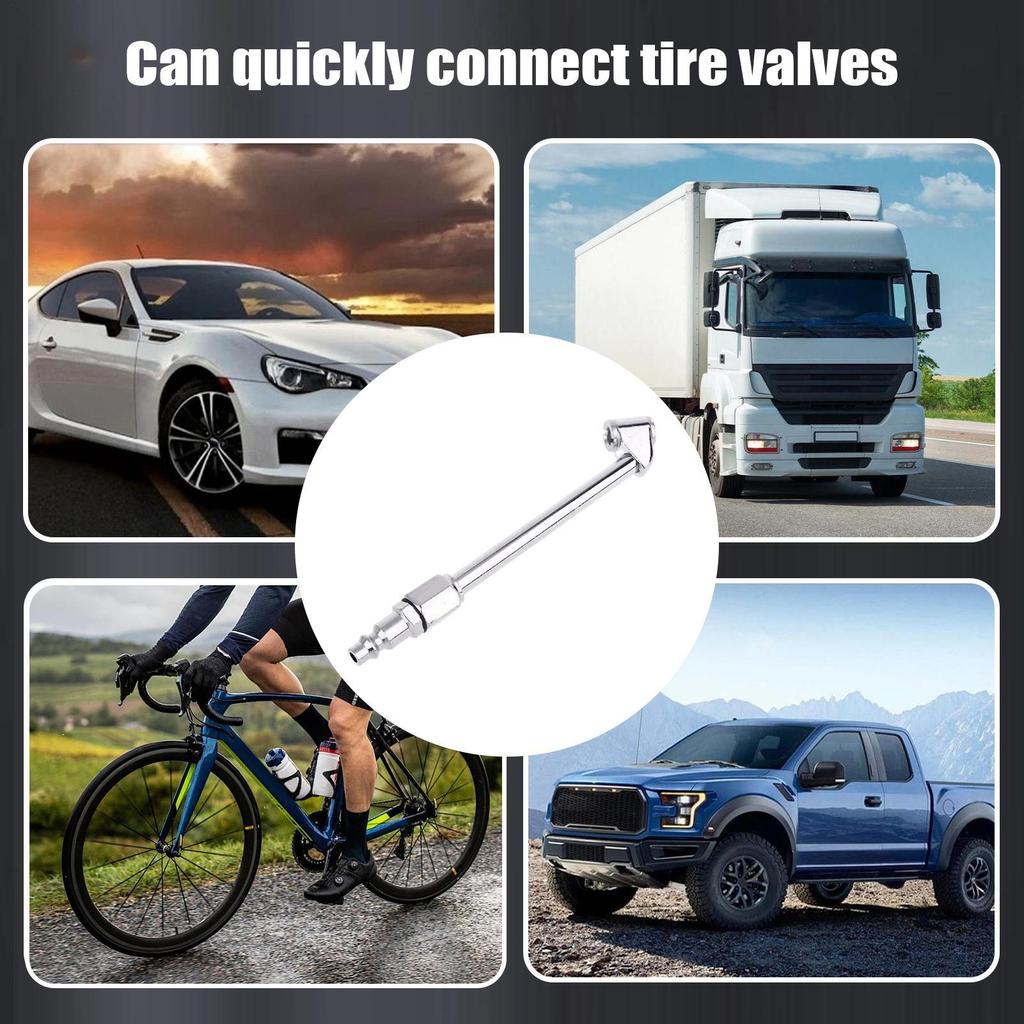 Car Lock On Metal Air Chuck Tire Air Hose Nozzle Automotive Leak-Proof Tyre Inflator Repair Tool For Truck Motorcycle Bicycle