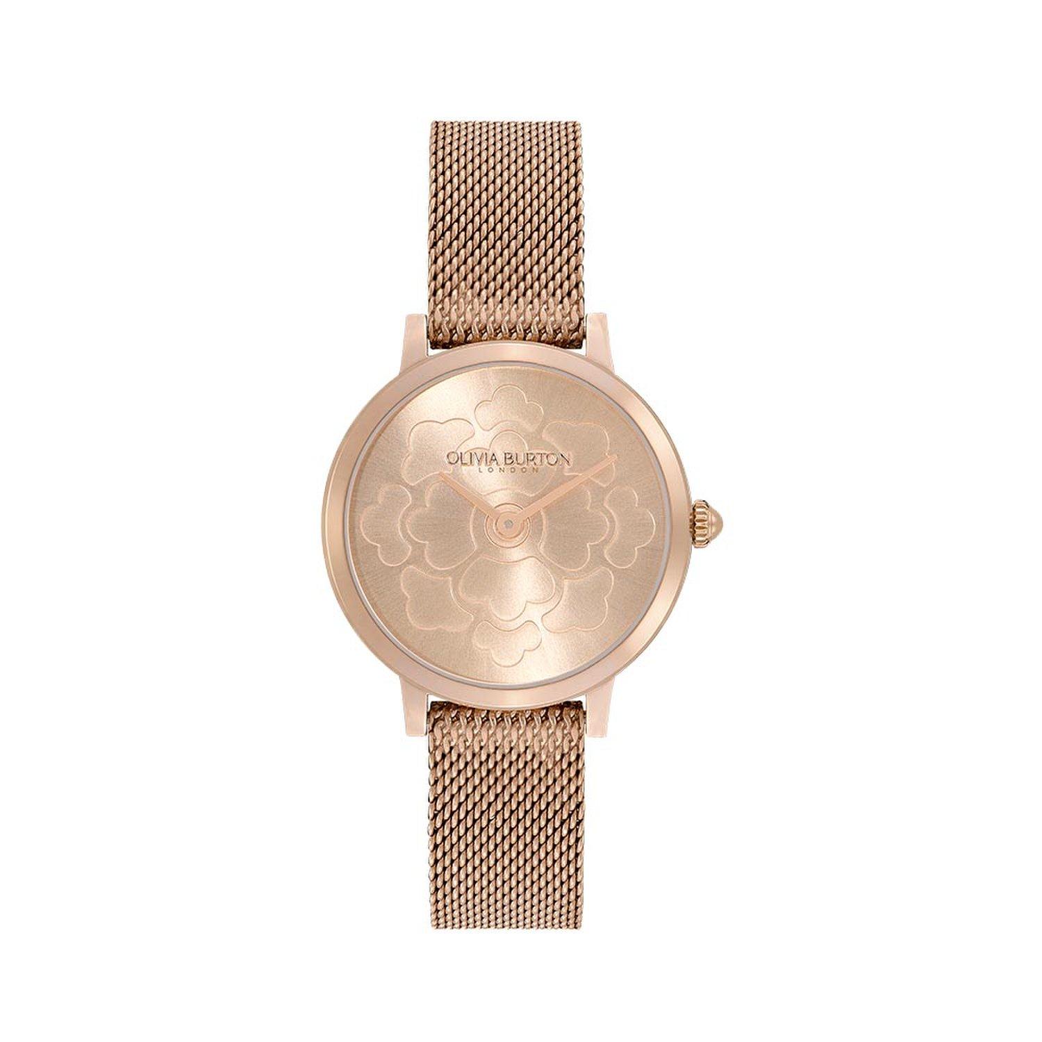 [Olivia Burton] Ultra Slim Florals Rose Gold (24000059) Women s Watch