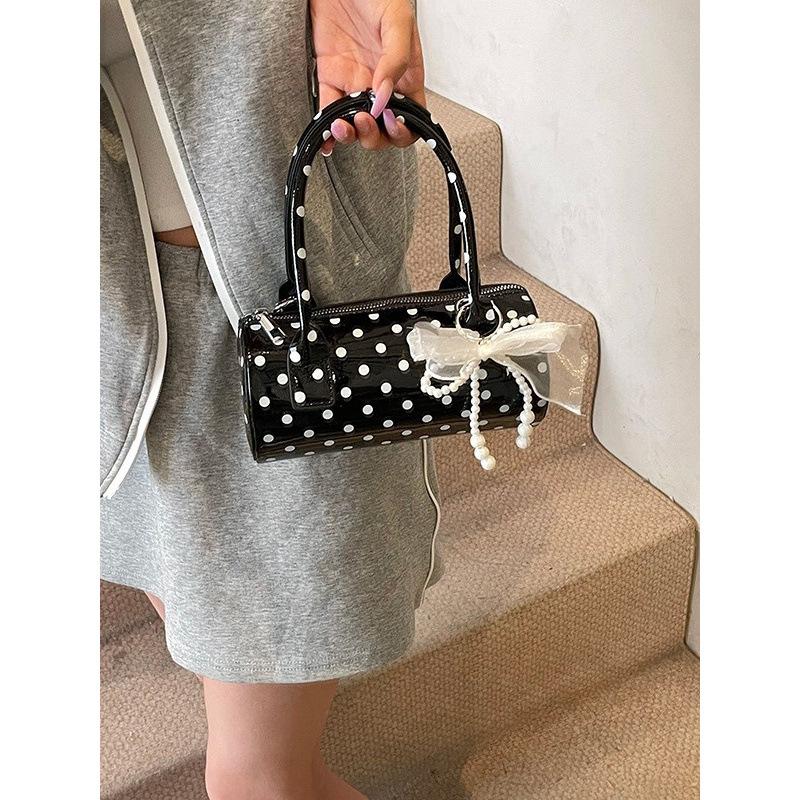 2025 New Korean Summer Handbag Small Bag Bag Women's Premium Polka Dot Niche Pillow Bag Single Shoulder Messenger Bag