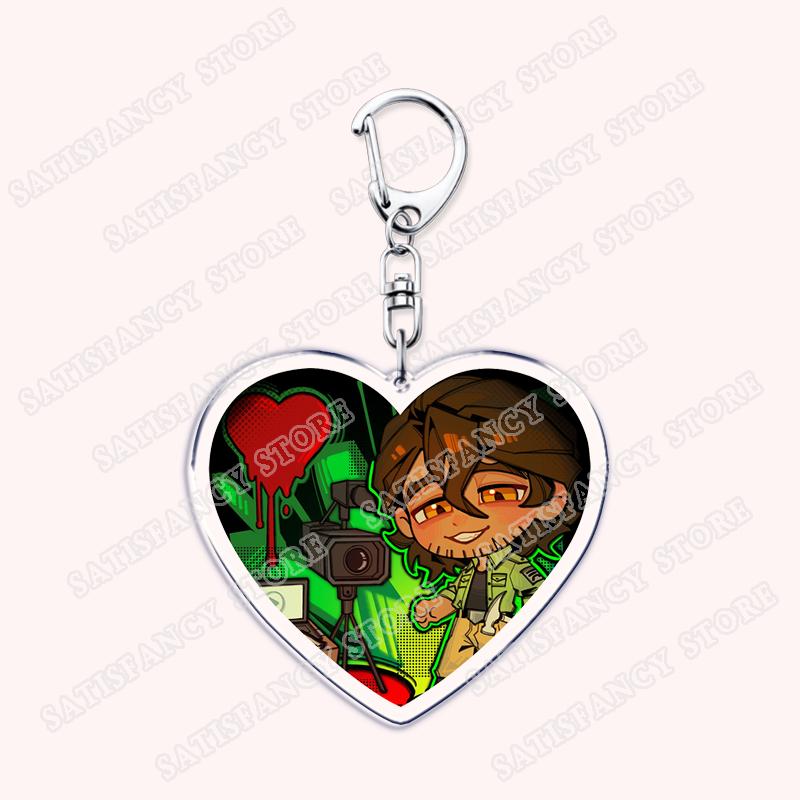 YKMET Game Love Boyfriend To Death Heart Shape Keychain for Accessories Pet Strade Ren Keyring Jewelry Friends Fans Gamers Gifts