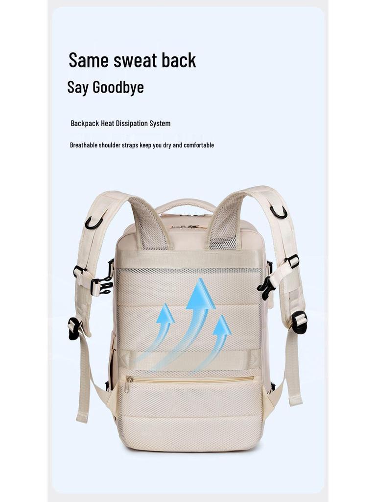 Men's Large Capacity Business Travel Backpack with Shoe Compartment