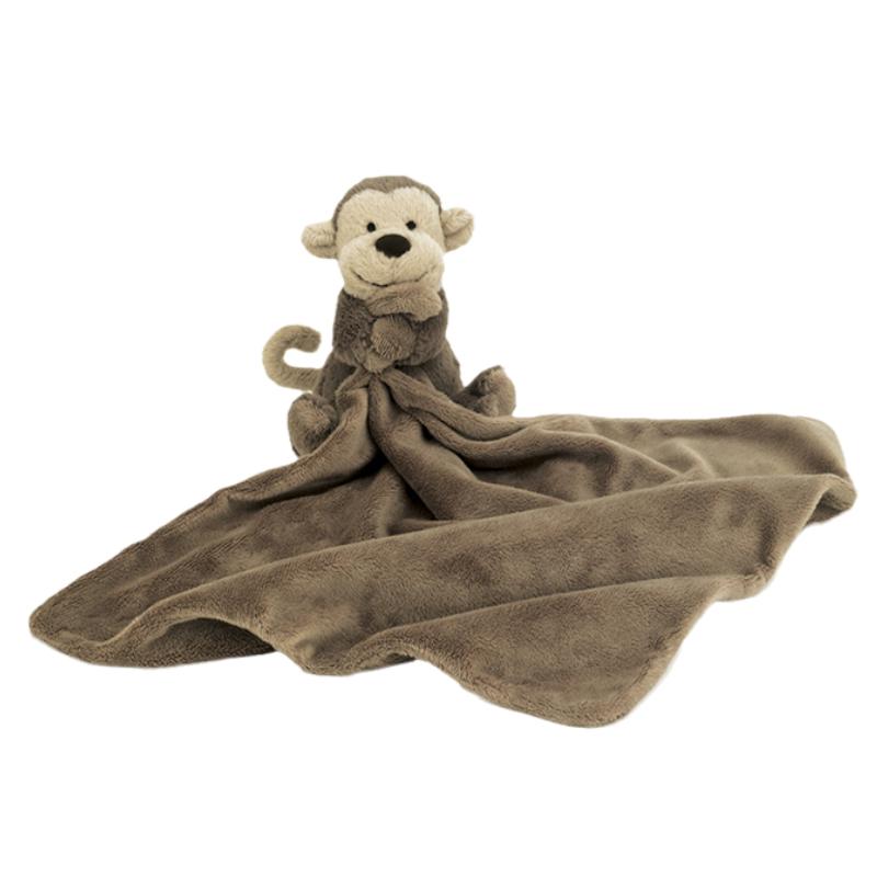 Jellycat Jungle Animal Shy Monkey Comfort Towel Doll Plush Doll Towel 34cm Height