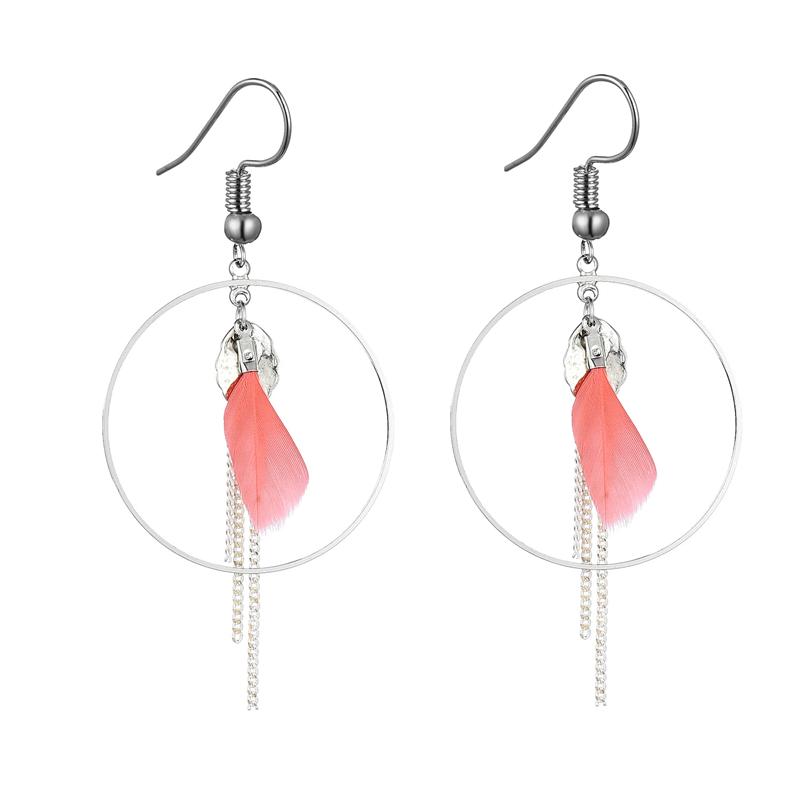 Boho etniczne kolczyki damskie wykonane z合金 tassels