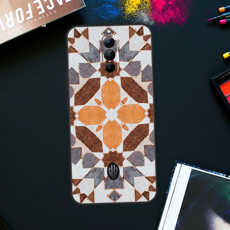 Moroccan Tile Case For ZTE Nubia Red Magic 8 8S Pro Plus RedMagic 9 Pro Plus 6 7 6S 7S Pro 5S 6R 5G Cover
