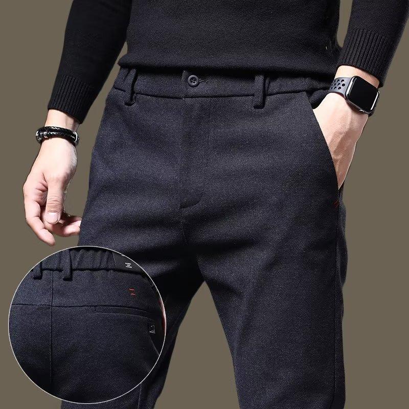 Pants Men s Spring and Autumn Men s Casual Pants 2025 New Trend Loose Straight Pants Trendy Men s Pants Versatile 38 синий