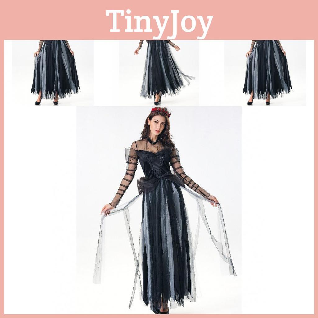 Elegant Vampire Bride Costume For Women Featuring Comfortable Long Skirt For Role Play