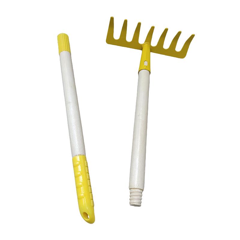 Set de Herramientas de Jardín Desmontables de 4 Piezas: Pala, Azada, Rastrillo para Deshierbar, Herramienta de Excavación para Tierra y Arena