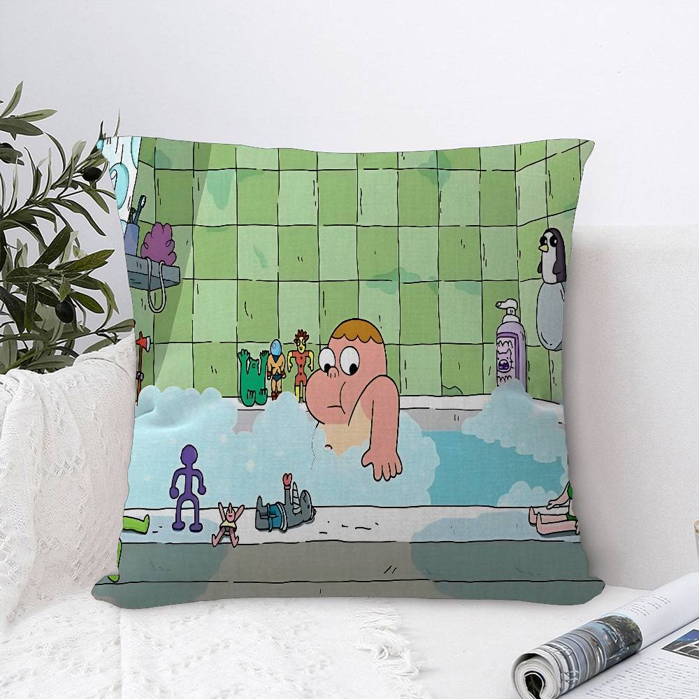 Classic Cartoon C-Clarence TV Cushion Cover Inches Farmhouse Decor Home Throw Pillow Covers For Couch Decorations