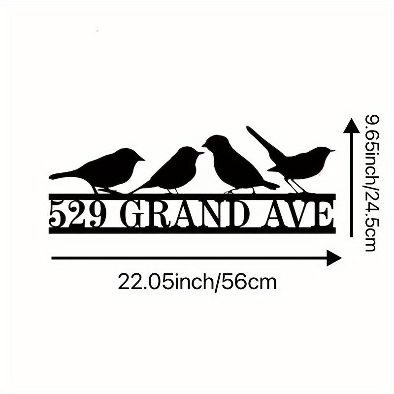 

Индивидуальная металлическая табличка на дверь Силуэт птицы Классический стиль Многоразовая Уличная Тематика животных Неправильная Форма Подарок на новоселье