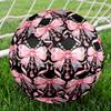 1pc Pink Bow Jewelry Theme Soccer Ball Football, Size 5, Lightweight PVC, Outdoor Training Soccer Ball,Gift c65147