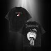 Hot Anime Death Note Yagami Light Ryuk Print T-shirt Men Short Sleeve Clothing Cotton Tshirt Retro Washed T Shirt Manga Tops