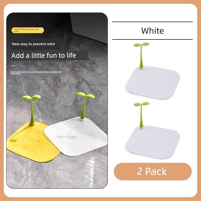 The Bathroom No Longer Smells! Bean Sprouts Floor Drain Odor Preventer Mat Sewer Anti-Blocking Anti-Odor Neutral Sealing Cover