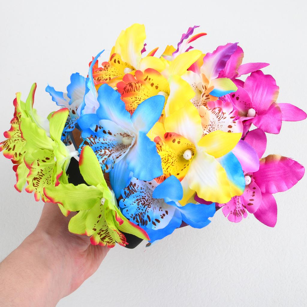 1PC Women Girls Flower Headbands Wedding Party Headdress Hair Accessories For Bridal Floral Satin Hairbands Headwear