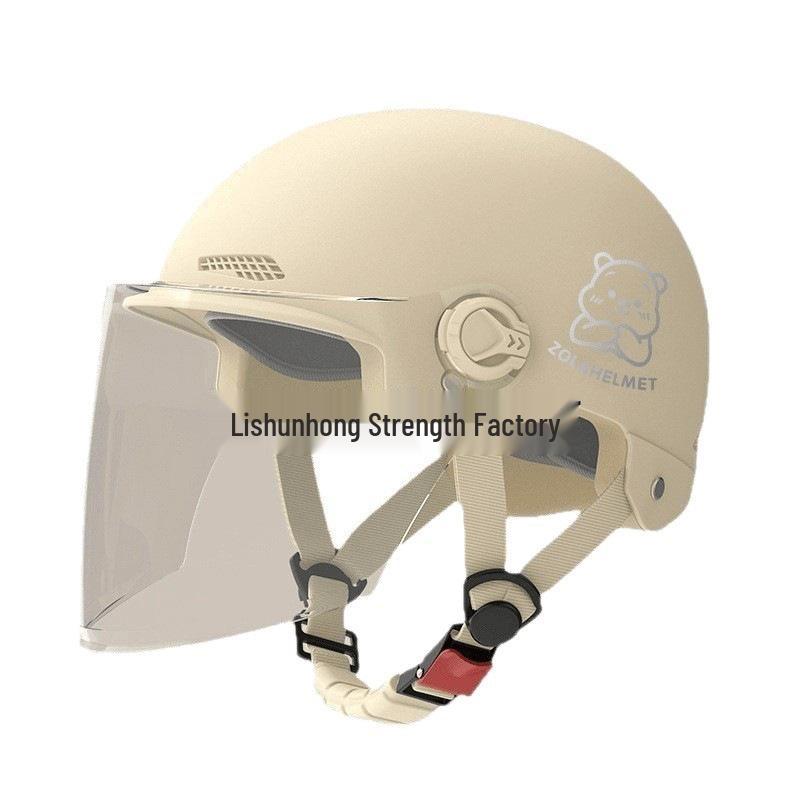 Women's Lightweight Electric Bicycle Helmet with Ear Protection, Ventilation, and Sunscreen Features for Winter Warmth
