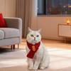 Roter gestrickter Katzenschal Chinesisches Neujahr Haustierschal Bestickter Glücksschal für Katzen Kleine Hunde Frühlingsfest Verkleidungszubehör
