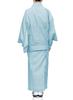 Washable Sky [KYOETSU] 2-piece kimono, Koma-ro, Silk, Women's (L, Blue)