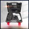 Set de scule multifuncțional cu 47 de piese, șurubelniță electrică reîncărcabilă și mașină de găurit manuală