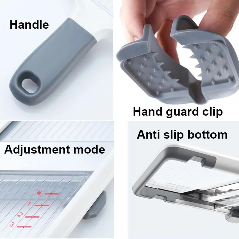 HOT Multi Handheld Mandoline Slicer with Adjustable Stainless Steel Blade Kitchen Veggie Chopper Cheese Grater