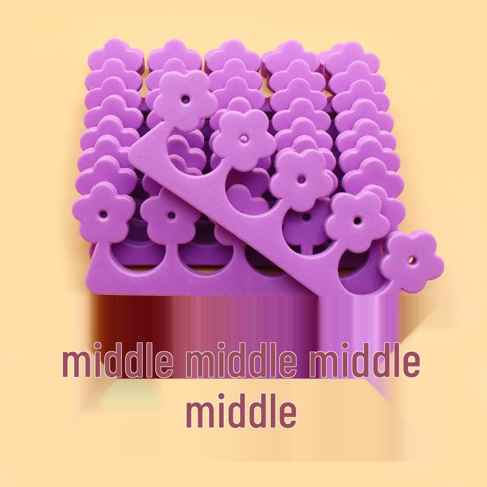 Plum Blossom Split Toe and Finger Separator - Cute, Disposable EVA Sponge with 4 Holes.