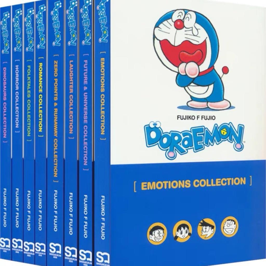 8 Volumes Histórias em Quadrinhos em Inglês Livros de História Doraemon