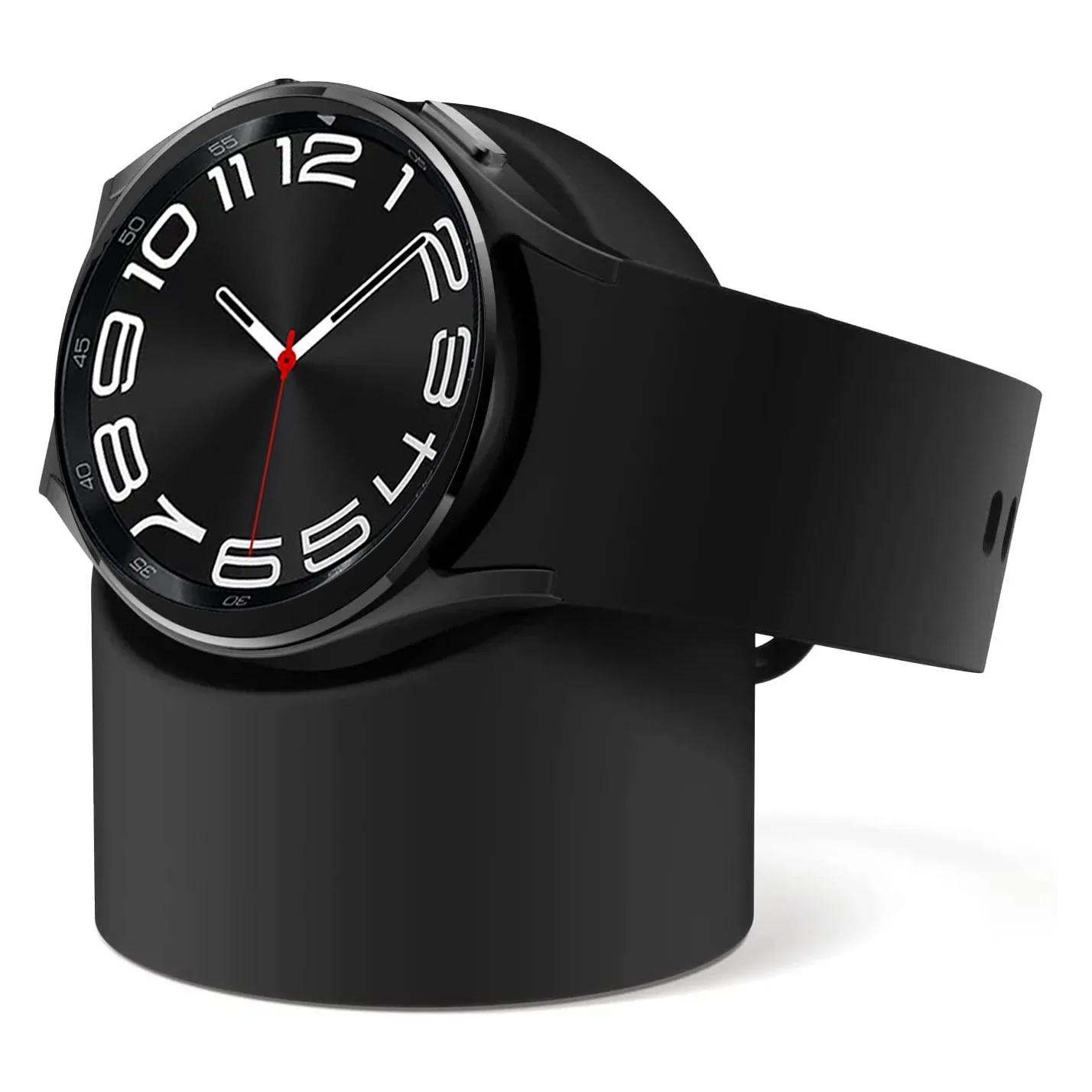 

Charging Bracket for Samsung Galaxy Watch 8/7/6/5/4 44mm 40mm/5 Pro 45mm/8 Ultra Silicone Charging Seat for Watch 8 Classic 46mm Galaxy 7-5-6-Classic чёрный