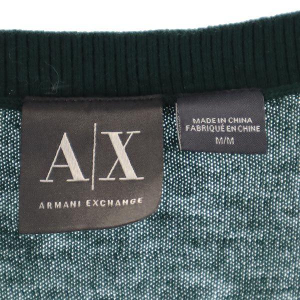 Armani Exchange Long Sleeve V Neck Sweater M Green System Knit Men's Used