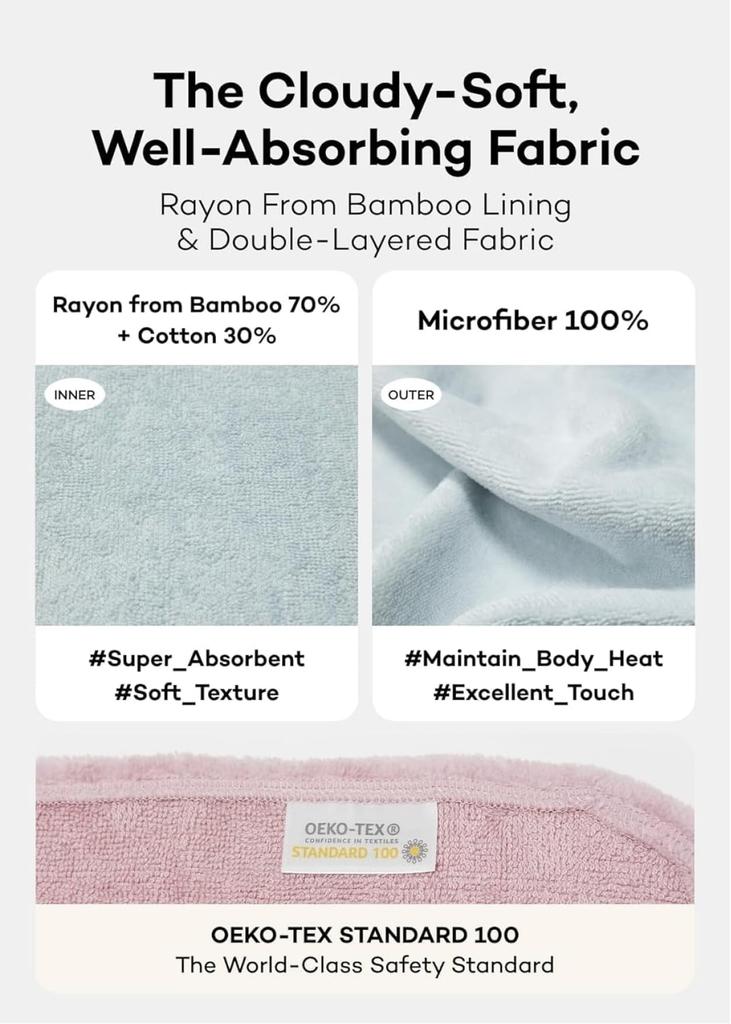 Konny Baby Hooded Towel Prevents Bathing from Getting Bath For Hooded Bath For Babies 0 To 3 Years Old (Konny) Eco-Tex Certified, Cold, Soft,