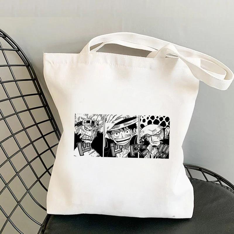 Japan cartoon comics One Piece Print Canvas Bag Shopping Shoulder Bag Foldable Tote Bag 0030