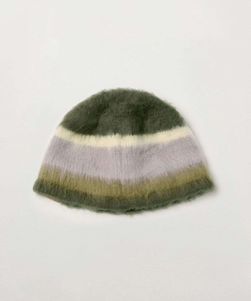 Seteo Striped Knit Bucket Hat Khaki