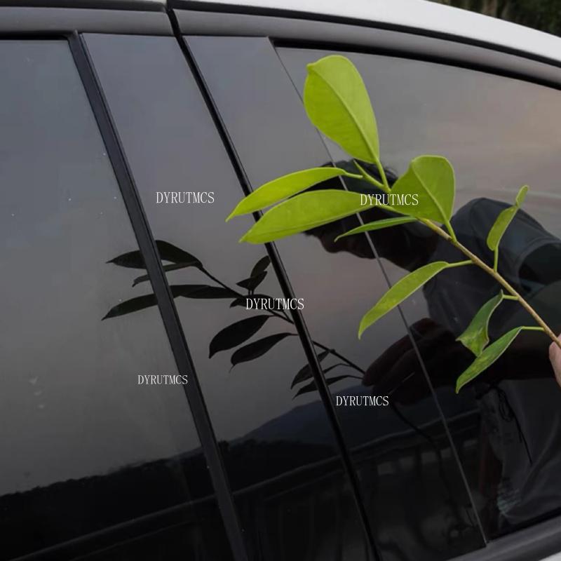 6PCS Gloss Black Pillar Posts Fit For Mercedes-Benz S Class W223 2021 2022 -024 Window Decor Door Side Mouliding Trim Cover