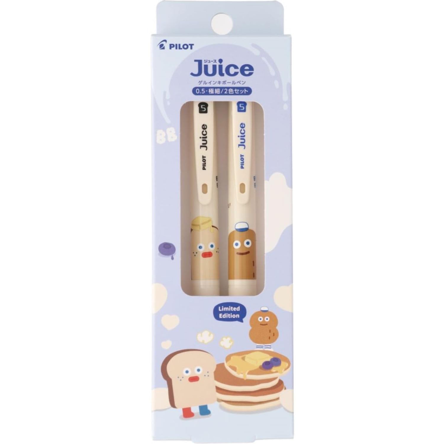 PILOT Ballpoint Pen Gel BP Juice Branch Brother Toast and Peanuts 05 B Black Blue LJUEFB252CTPE 2-Pack