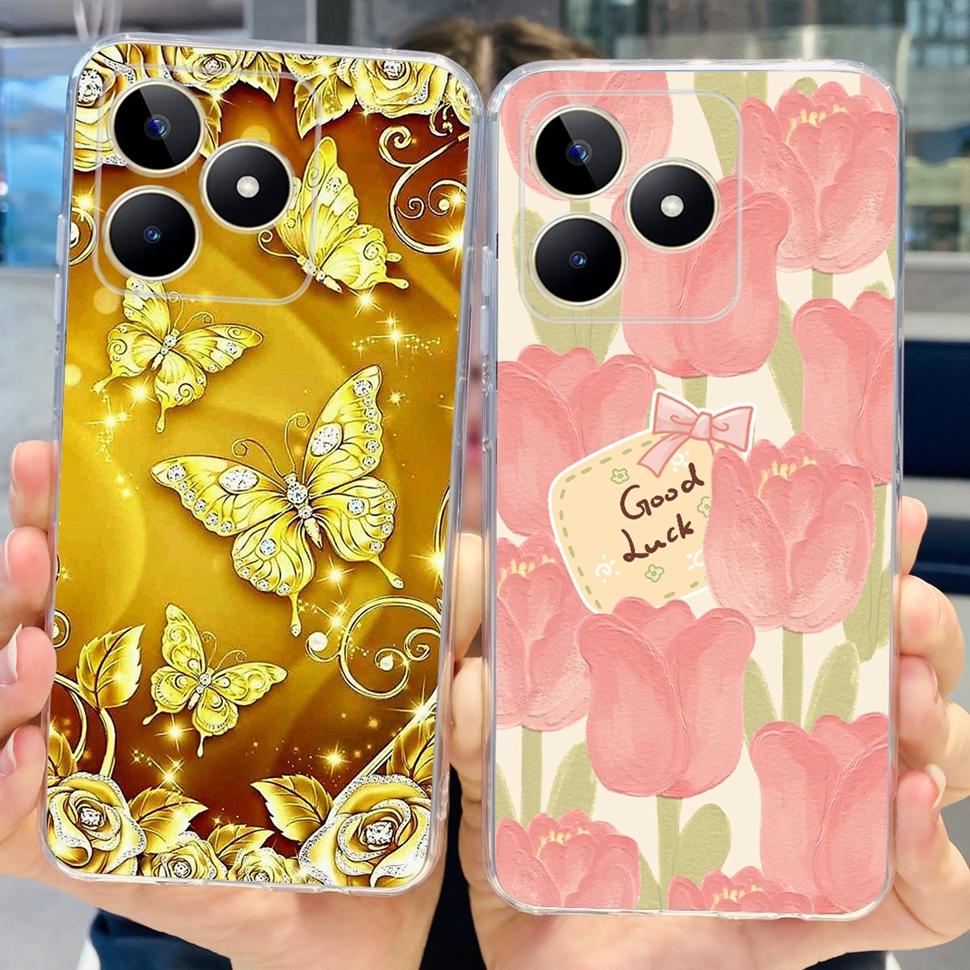 For Realme Note 50 Cases RMX3834 Colorful Painted Cover Soft Silicone Phone Cases For Oppo Realme Note 50 Note50 TPU Fundas
