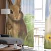Easter Egg Bunny Daisy Sheer Curtains For Living Room Kitchen Window Curtains Bedroom Tulle Voile Curtains