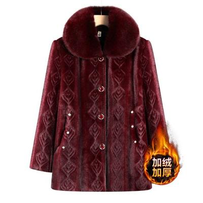 Omas Winter-Nerzmantel mittelalt Mann Damenbekleidung Fleece verdickt gesteppt Jacke Mutterbekleidung gesteppte Kleidung alter Mann gesteppte Kleidung