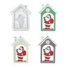 WTEMPO DIY Christmas Santa Claus Pattern House Design Mold Epoxy Resin Mold Scented Gypsum Display Stand Making Mold Hanging Pendent Silicone Mold