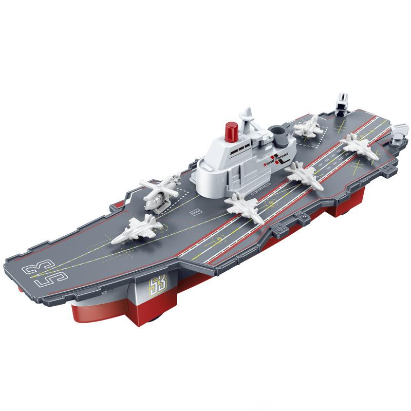 Large Aircraft Carrier Model With Water Spray Childrens Educational Toys Inertia