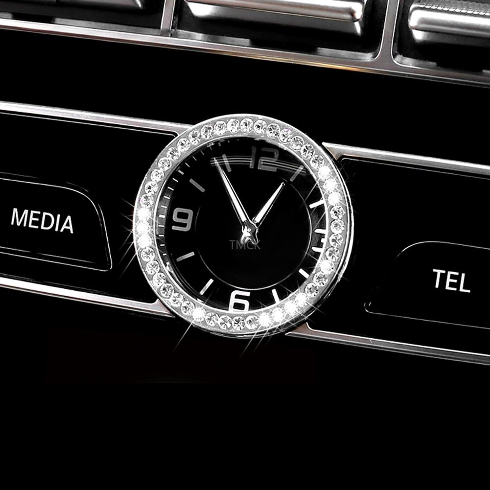 For Mercedes Benz C E S CLS GLC Class W205 W212 W213 W222 W218 X253 Car Accessories Central Clock Watch Ring Trim Diamond Cover
