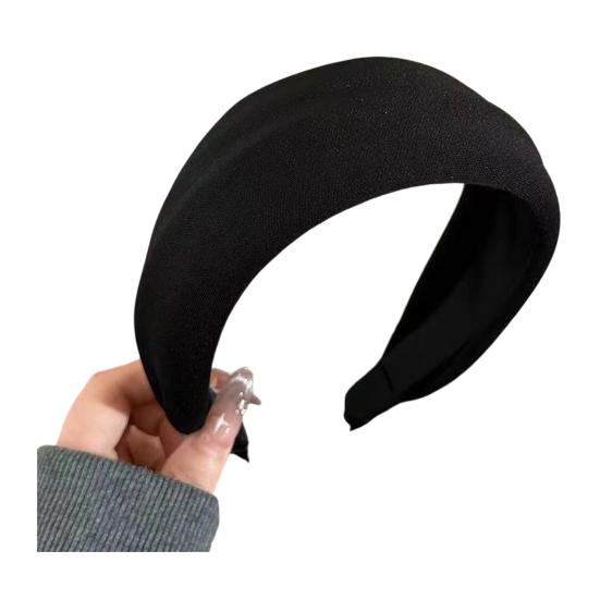Women Headband Non-woven Fabric Wide-brimmed Headband Washing Face Makeup Small Face Hair Hoop Hair Accessory чёрный