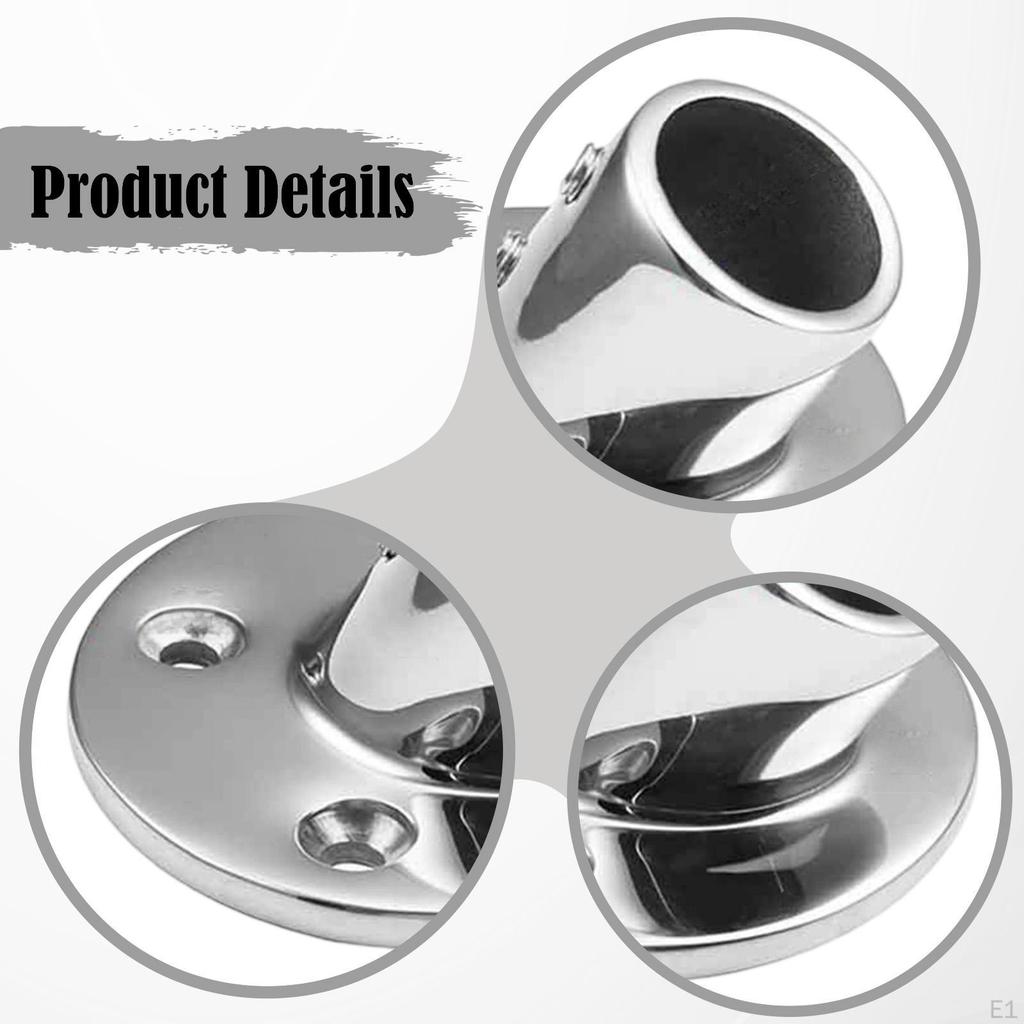 Boat Handrail Fitting 60 Degree Round Base High Performance Practical Spare Parts Premium Sturdy