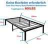 Bed Frame 90x200 Cm Metal, Sturdy Platform Bed with Headboard, Noiseless, Easy Assembly, No Box Spring Needed, Ideal for Couples & Guest Rooms
