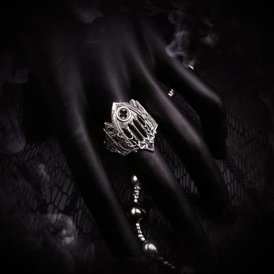 Openable Vintage Gothic Ring With Intricate Crossed And Cathedral Relief Design Lightweight Unisex Accessory